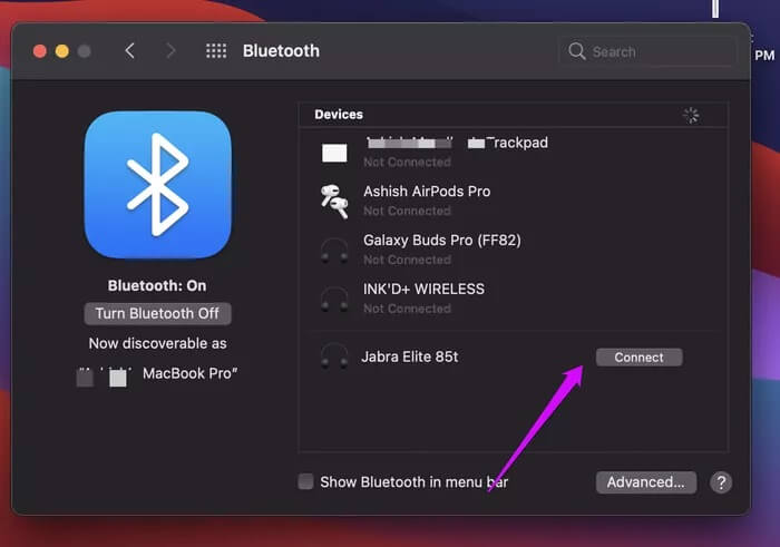 How-to-Connect-Jabra-Elite-85t-to-MacBook-Pro-2_935adec67b324b146ff212ec4c69054f كيفية توصيل Jabra Elite 85t بجهاز الكمبيوتر المحمول و iPhone و MacBook