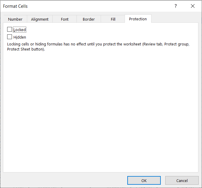 In-the-‘Protection-tab-of-the-Format-Cells-dialogue-box-uncheck-the-‘Locked-option كيفية قفل أو فتح الخلايا Cells في Excel؟