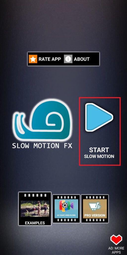 Launch-the-app-on-your-device-and-tap-on-the-Start-slow-motion-512x1024-1 كيفية تسجيل مقاطع فيديو بطيئة الحركة على أي هاتف يعمل بنظام Android؟