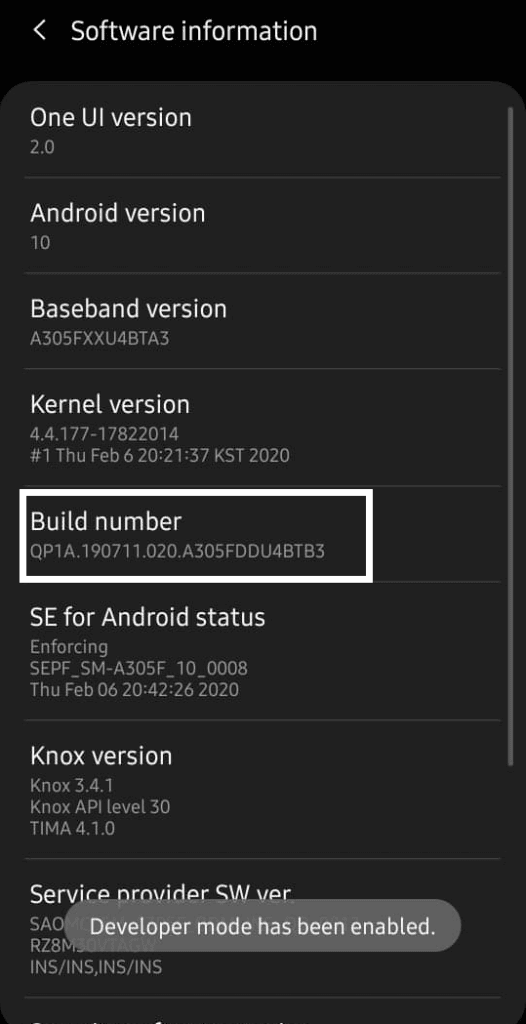 Locate-the-Build-Number-526x1024-1 كيفية تمكين مسجل الشاشة المدمج في Android 10