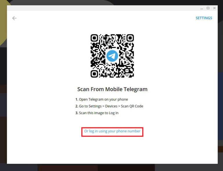 Log-in-on-the-platform-using-your-phone-number-or-by-scanning-the-QR-code.-768x587-1 كيفية إجراء مكالمات الفيديو على Telegram