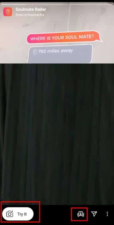 Now-look-for-Soulmate-Radar-and-tap-on-this-filter.-You-can-either-tap-on-the-Try-it-button-519x1024-1 كيفية الحصول على فلتر "أين توأم روحك" على Instagram