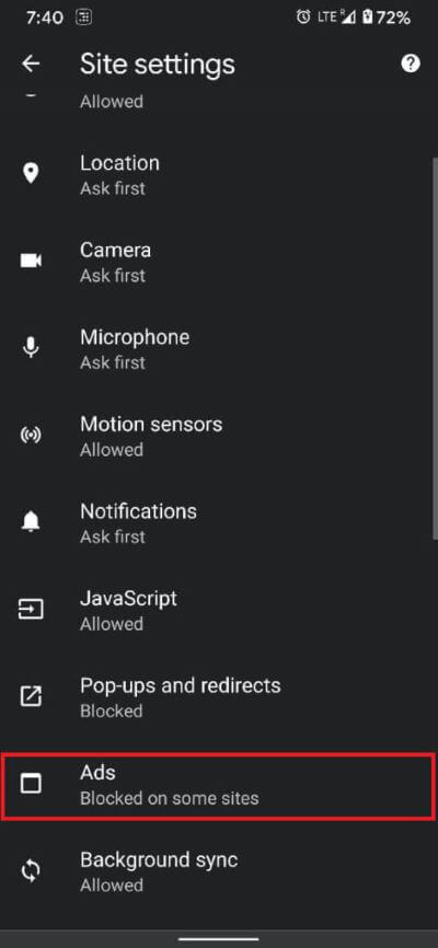 On-the-‘Site-settings-menu-itself-tap-on-the-‘Ads-option-just-below-‘Pop-ups-and-redirects.-473x1024-1 كيفية إيقاف الإعلانات المنبثقة على نظام Android