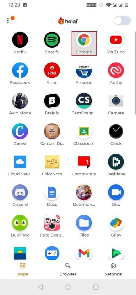 Open-Hola-and-select-the-application-on-which-you-want-to-enable-VPN.-473x1024-1 5 طرق للوصول إلى المواقع المحجوبة و المحظورة على هاتف Android
