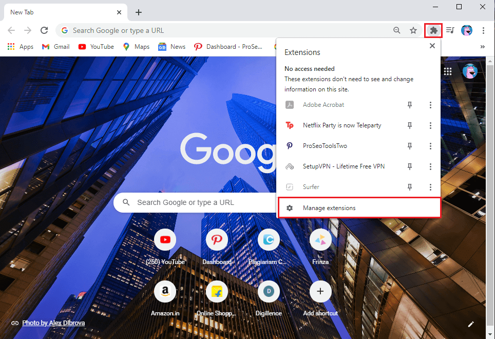 Open-your-Chrome-browser-and-click-on-the-Extension-icon-from-the-top-right-corner-of-the-screen-then-c كيفية إصلاح مشكلة عدم وجود صوت في Google Chrome
