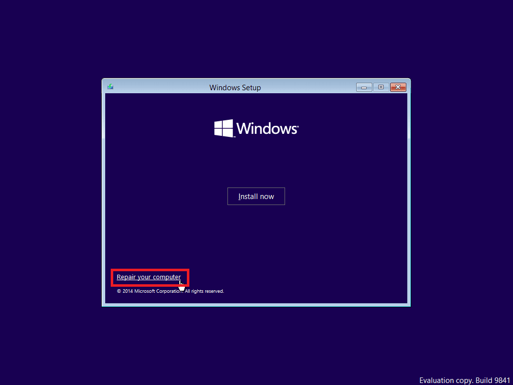 Repair-your-computer إصلاح: ملف بيانات تهيئة التمهيد لا يحتوي على معلومات صحيحة