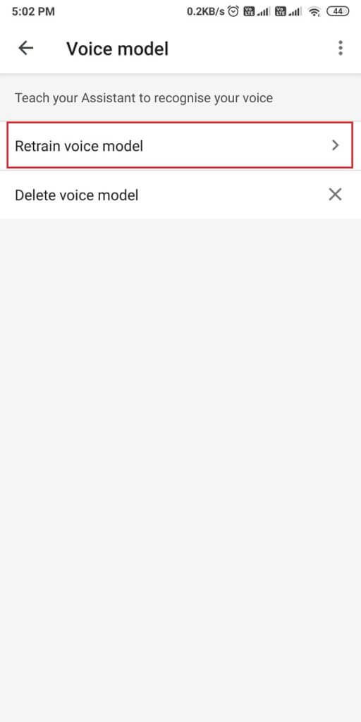 Retrain-voice-model-512x1024-1 إصلاح عدم عمل Google Assistant على Android