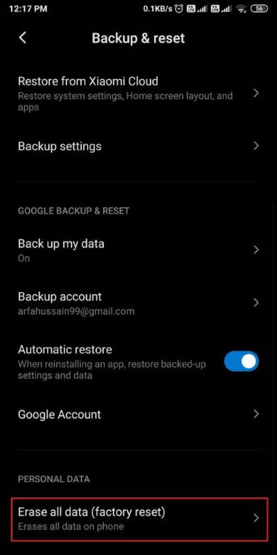 Scroll-down-and-tap-on-erase-all-data-factory-reset.-512x1024-1 9 طرق لإصلاح خطأ الرسالة غير المرسلة على Android