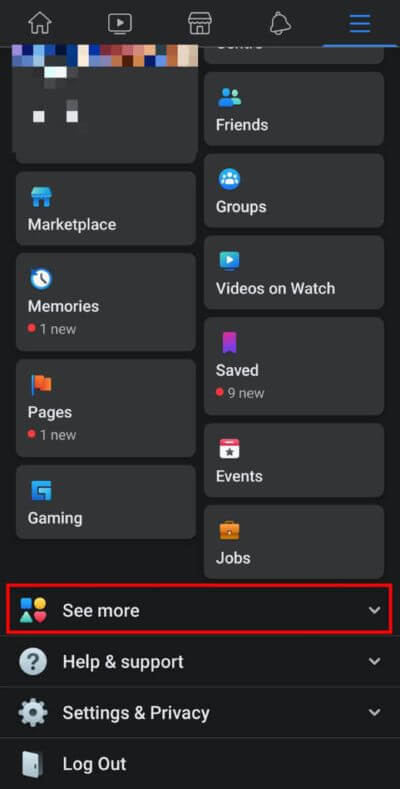 Scroll-down-and-tap-on-the-See-more-option-to-access-more-options.-519x1024-1 كيفية عرض المنشورات على موجز أخبار Facebook بأحدث ترتيب