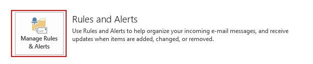 Select-‘Manage-Rules-and-Alerts-option-under-the-info-section-in-‘Manage-Rules-and-Alerts. كيفية التراجع عن ارسال بريد إلكتروني في Outlook؟