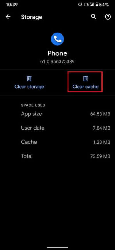 Tap-on-Clear-cache-to-delete-the-cache-data-associated-with-the-application.-473x1024-1 إصلاح لا يمكن إجراء مكالمات أو تلقيها على هاتف Android