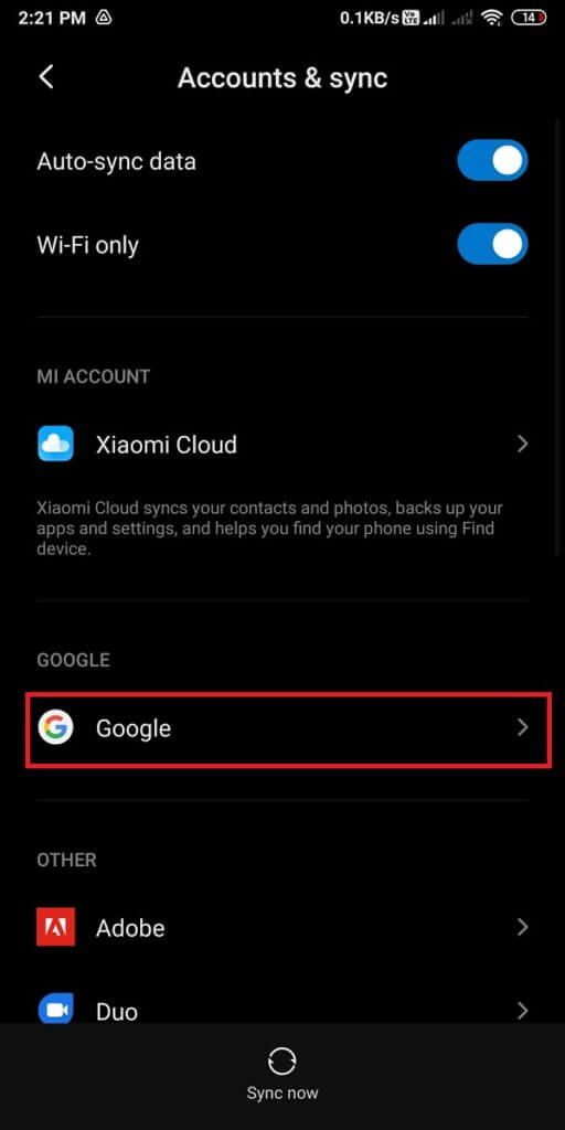 Tap-on-Google-to-access-your-Google-account.-512x1024-1 إصلاح تعذر تنزيل التطبيقات على هاتف Android الخاص بك