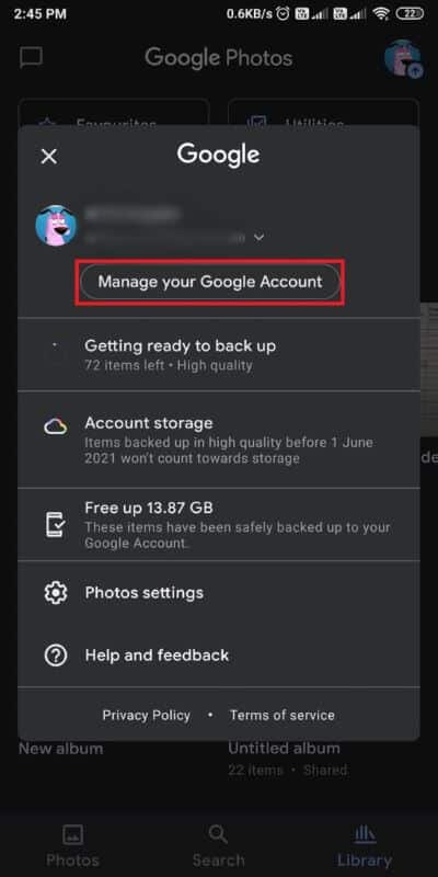 Tap-on-Manage-your-Google-account.-512x1024-1 كيفية إزالة حساب من Google Photos