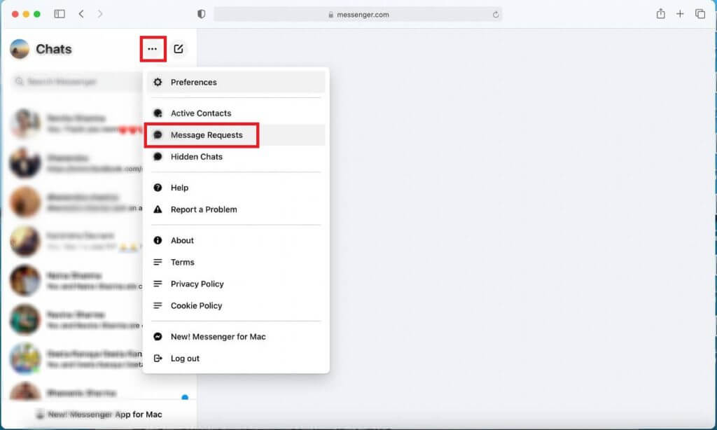 Tap-on-the-three-dot-menu-option.-1024x614-1 كيفية تجاهل وإلغاء تجاهل الرسائل على Messenger