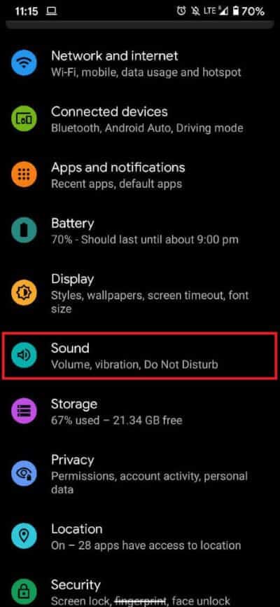 Tap-on-the-‘Sound-option-to-open-all-sound-related-Settings.-473x1024-1 كيفية إصلاح مشكلة عدم رنين هاتف Android