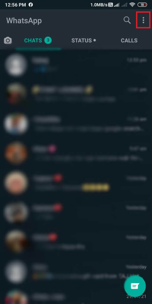 Tap-on-three-vertical-dots-on-the-top-right-corner-of-the-screen.-512x1024-1 كيفية كتم صوت مكالمات Whatsapp على Android؟
