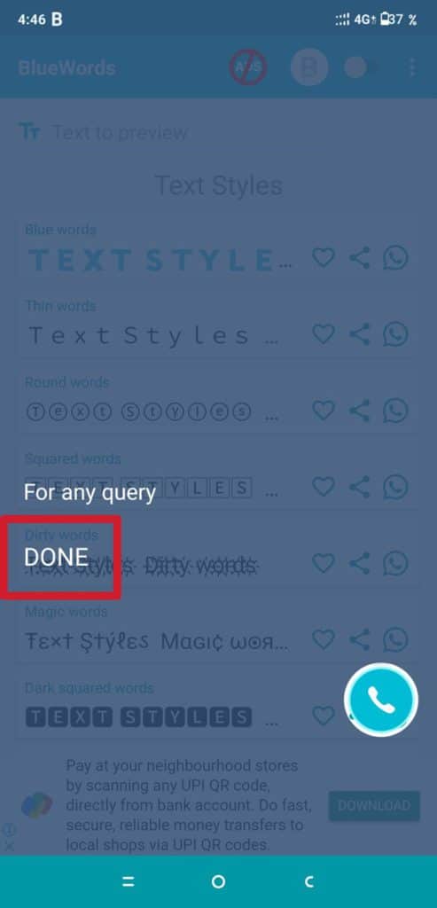 Tap-on-‘Done.-493x1024-1 كيفية تغيير نمط الخط في WhatsApp