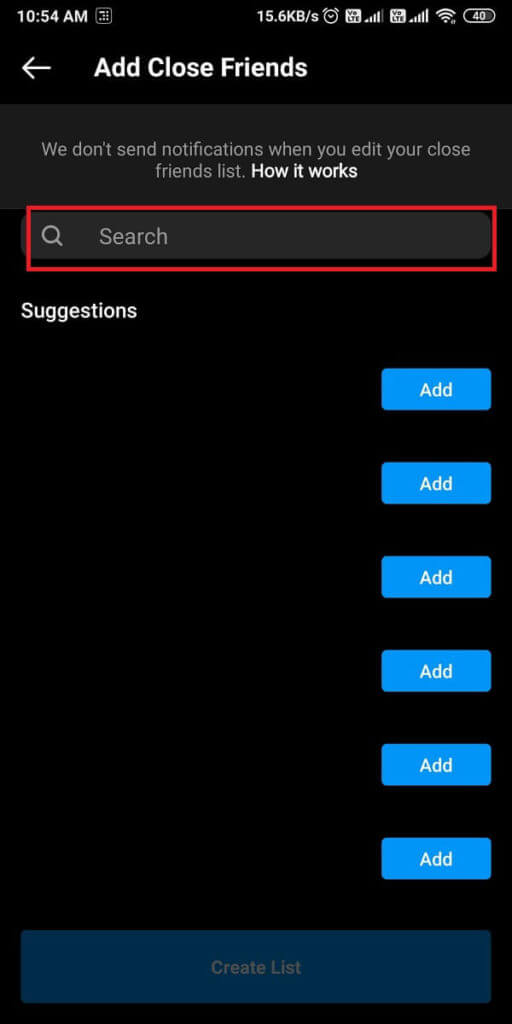 Use-the-search-bar-at-the-top-to-search-the-user-from-among-you-512x1024-1 كيفية إخفاء قصة Instagram عن الجميع باستثناء شخص واحد