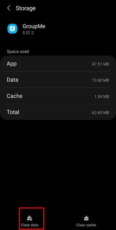 You-can-delete-data-from-the-GroupMe-app-by-tapping-on-the-Clear-Data-option-519x1024-1 كيفية إصلاح مشكلة فشل إضافة أعضاء على GroupMe