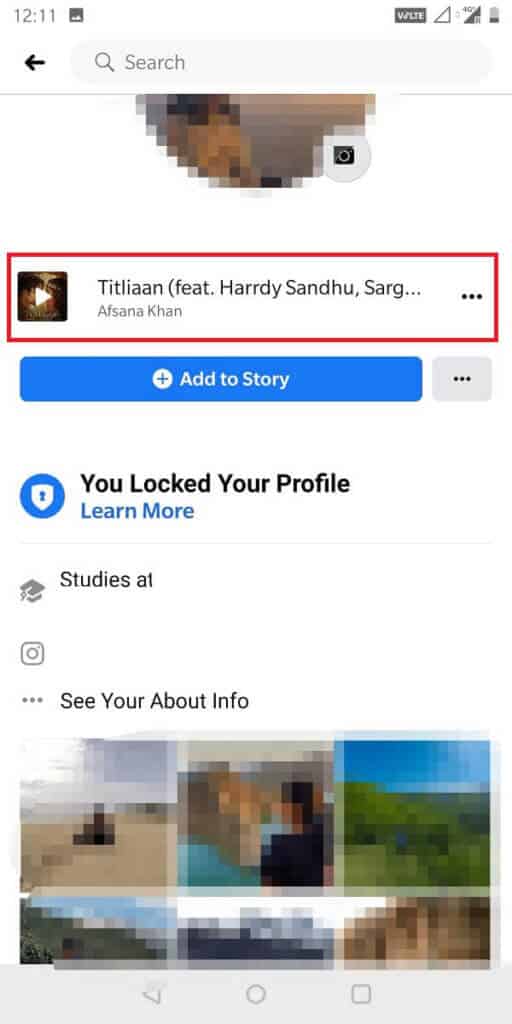 Your-favorite-song-will-now-appear-under-your-Profile-Name.-512x1024-1 كيفية إضافة الموسيقى إلى ملفك الشخصي على Facebook