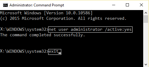 active-administrator-account-by-recovery تمكين أو تعطيل حساب المسؤول على شاشة تسجيل الدخول في Windows 10