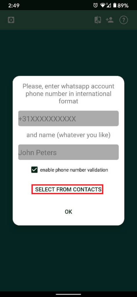 enter-the-information-of-the-person-whose-activity-status-you-wish-to-know.-473x1024-1 كيفية التحقق مما إذا كان شخص ما متصلاً بالإنترنت على Whatsapp دون الاتصال بالإنترنت