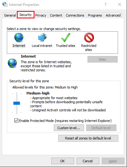 go-to-the-security-tab.- كيفية حظر موقع ويب وإلغاء حظره على Google Chrome