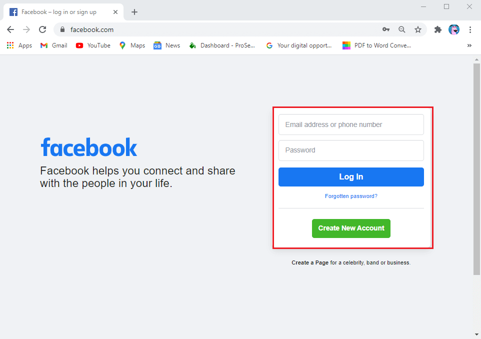 log-in-to-your-Facebook-account-using-your-username-and-password. كيفية استرداد الصور المحذوفة من Facebook Messenger