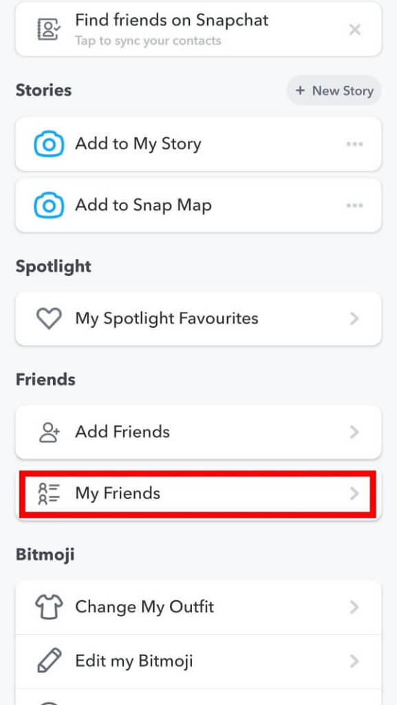 select-My-friends-from-the-given-options.-577x1024-1 كيفية التخلص من أفضل الأصدقاء على Snapchat