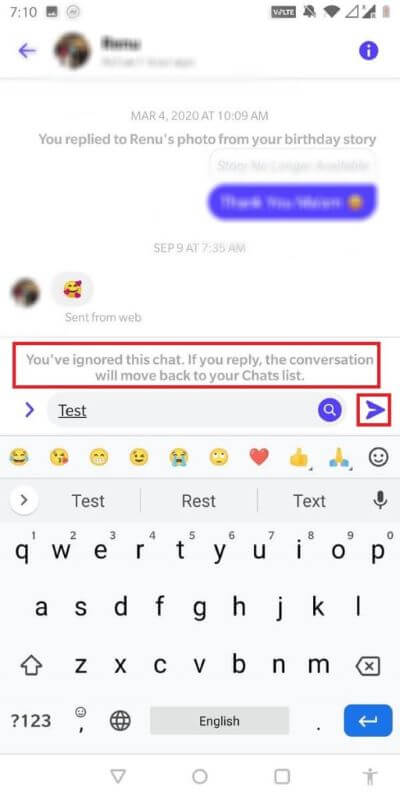 send-a-message-to-this-conversation-and-this-will-now-appear-in-your-regular-chat-section.-512x1024-1 كيفية تجاهل وإلغاء تجاهل الرسائل على Messenger