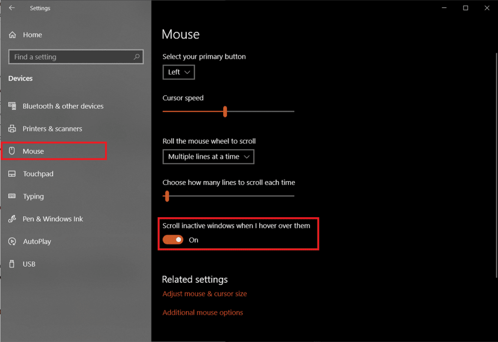 toggle-off-the-switch-under-Scroll-inactive-Windows-when-I-hover-over-them.-1024x704-1 كيفية إصلاح تأخر الماوس على نظام التشغيل Windows 10