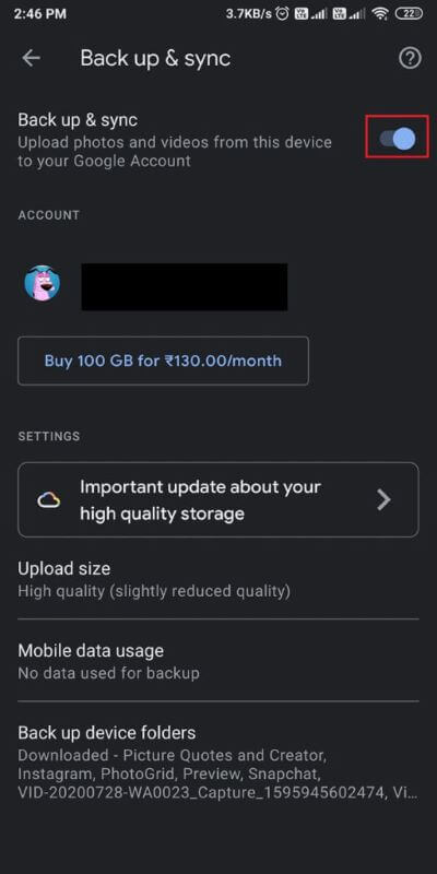 turn-off-the-toggle-for-Back-up-and-sync-512x1024-1 كيفية إزالة حساب من Google Photos