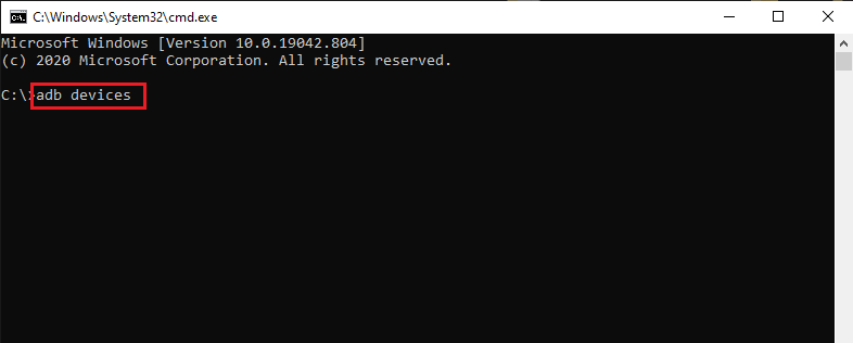 type-adb-devices-in-the-command-prompt-and-hit-enter كيفية تمكين مسجل الشاشة المدمج في Android 10
