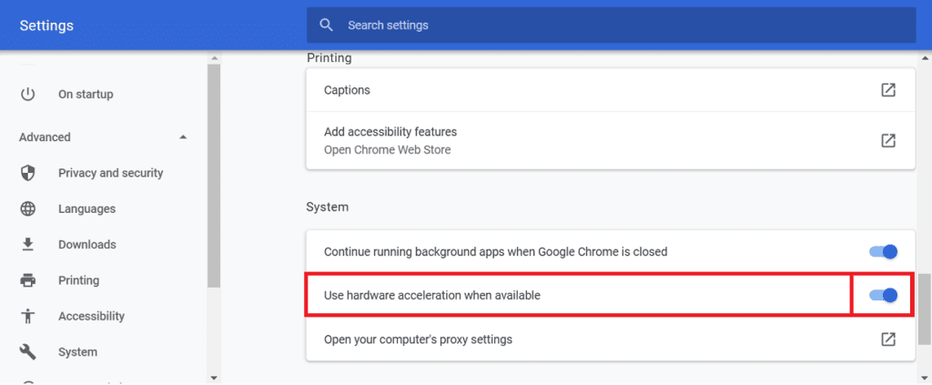 use-hardware-acceleration-1024x423-1 إصلاح عدم اتصال Chrome بالإنترنت