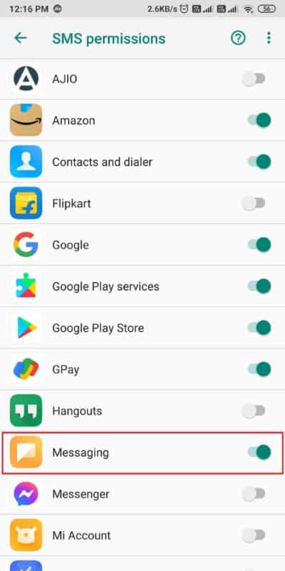 you-can-turn-on-the-toggle-next-to-your-default-messaging-app.-512x1024-1 9 طرق لإصلاح خطأ الرسالة غير المرسلة على Android