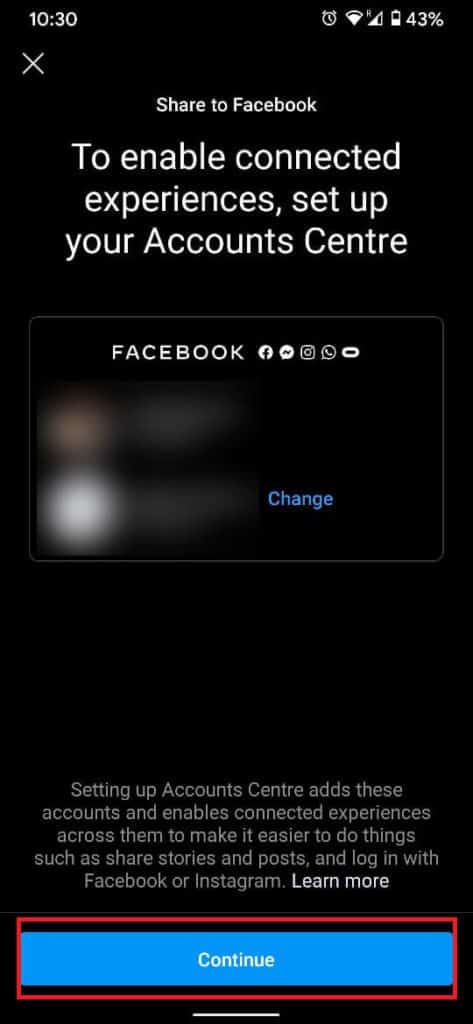 you-will-be-directed-back-to-the-previous-page.-This-time-tap-on-‘Continue-to-proceed.-473x1024-1 إصلاح خطأ - عذرا ، كانت هناك مشكلة في طلبك على Instagram