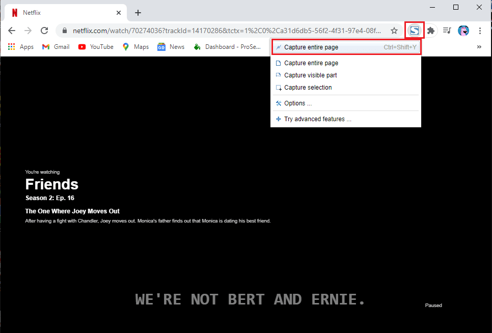 Click-on-Capture-entire-page-or-you-also-have-the-option-of-using-the-shortcut-Ctrl-shift-Y. كيف تأخذ لقطة شاشة على Netflix