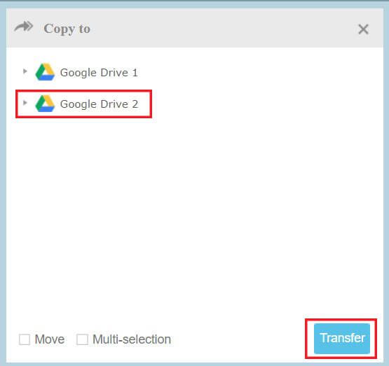 Click-on-Google-Drive-2-your-secondary-account-and-then-click-on-transfer كيفية نقل الملفات من Google Drive إلى آخر