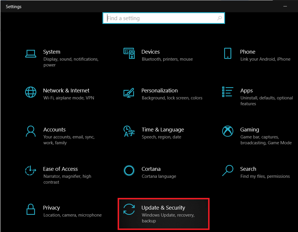 Click-on-Update-Security كيفية إصلاح عدم وجود كاميرا في Google Meet