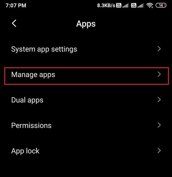 Click-on-manage-apps 7 طرق لإصلاح البريد الإلكتروني عالق في علبة الصادر من Gmail