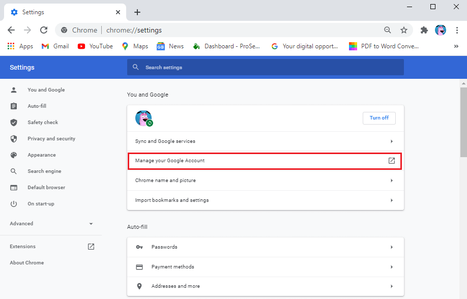 Click-on-manage-your-Google-account 6 طرق للتخلص من الإعلانات على هاتف Android الخاص بك