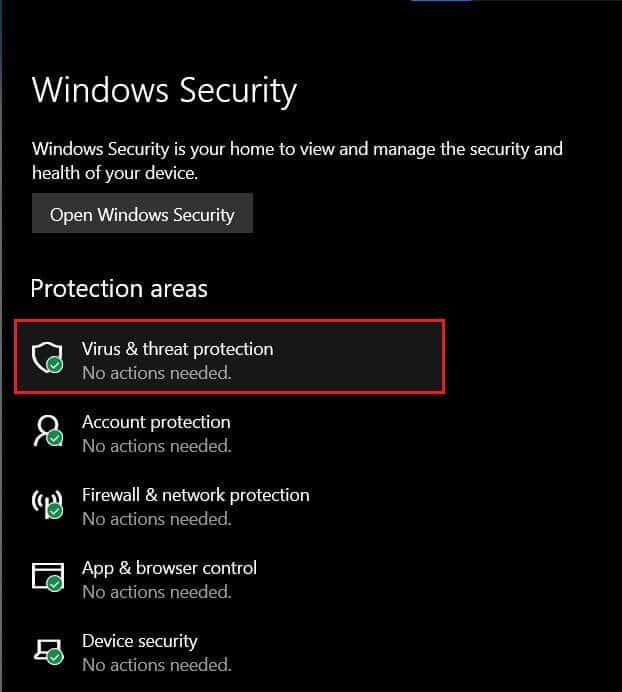 Click-on-‘Virus-and-Threat-Actions-to-proceed 4 طرق لجعل تنزيل Steam أسرع
