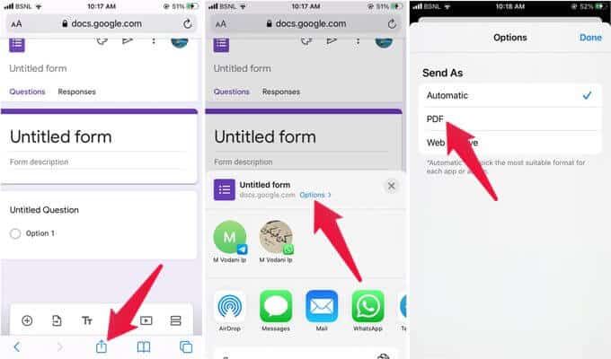Download-Google-Form-as-PDF-on-iPhone كيفية تحويل نماذج Google إلى PDF على أجهزة الكمبيوتر الشخصية وأجهزة Mac و Android و iPhone و iPad