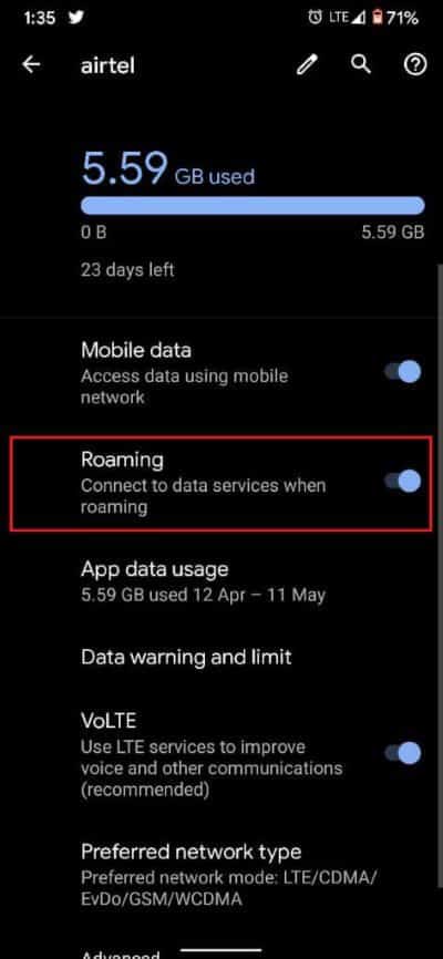 Enable-Roaming-Network-473x1024-1 إصلاح الشبكة الخلوية غير متاحة للمكالمات الهاتفية