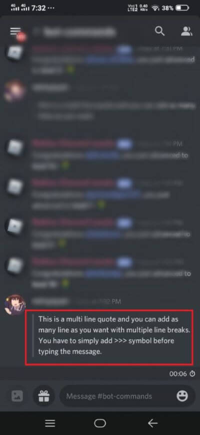 Finally-hit-enter-to-send-the-message.-This-is-how-a-multi-line-quote-looks-like.-Check-the-screenshot-472x1024-1 كيفية الاقتباس من شخص ما على Discord
