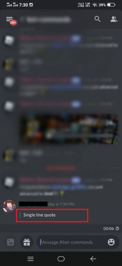 Finally-type-your-message-after-you-hit-the-space-bar.-Here-is-how-a-single-line-quote-looks-like.-472x1024-1 كيفية الاقتباس من شخص ما على Discord