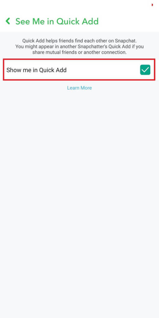 Finally-untick-the-checkbox-512x1024-1 كيفية تعطيل طلبات الإضافة غير المرغوب فيها على Snapchat