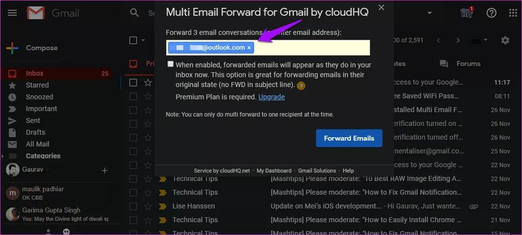 كيفية إعادة توجيه رسائل البريد الإلكتروني المتعددة في Gmail مرة واحدة - %categories