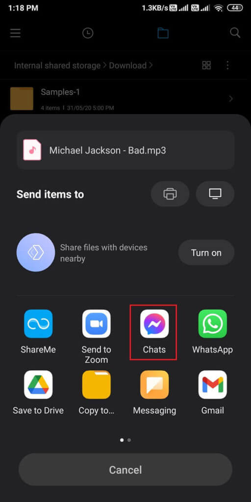 From-the-list-tap-on-the-Messenger-app.-512x1024-1 كيفية إرسال الموسيقى على Facebook Messenger