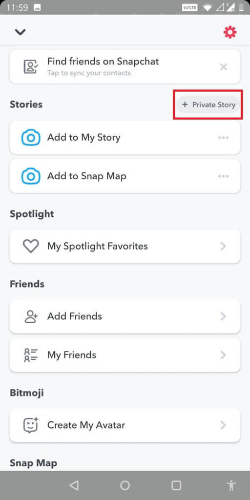 From-the-menu-that-is-now-displayed-go-to-Stories-and-tap-on-‘Private-Story.-512x1024-1 ماذا يعني رمز القفل في قصص Snapchat؟